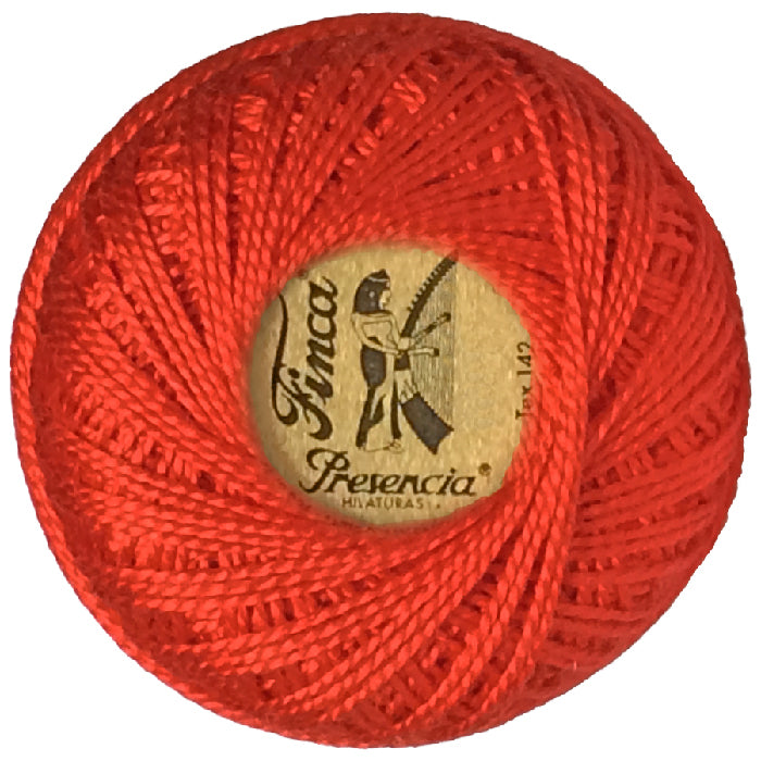Presencia Perlé Cotton Thread - 1163 Bright Orange-Red