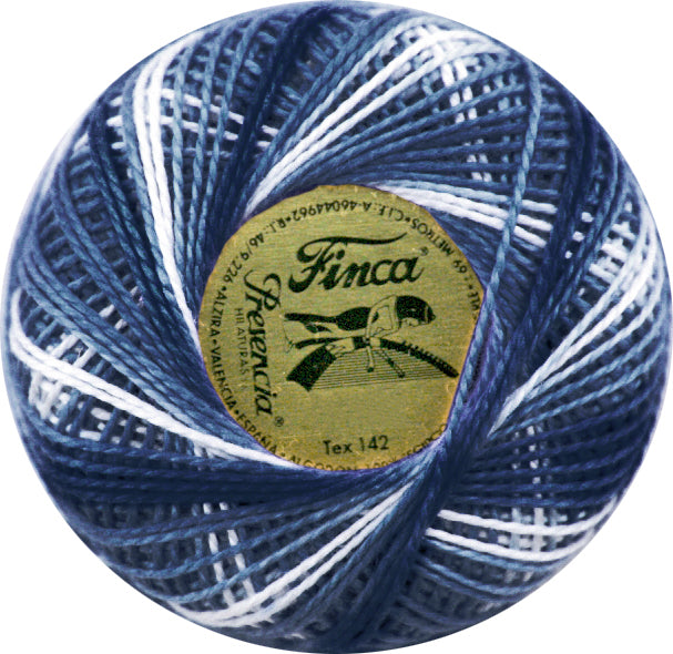 Presencia Perlé Cotton Thread - 9705 Variegated Royal Blue