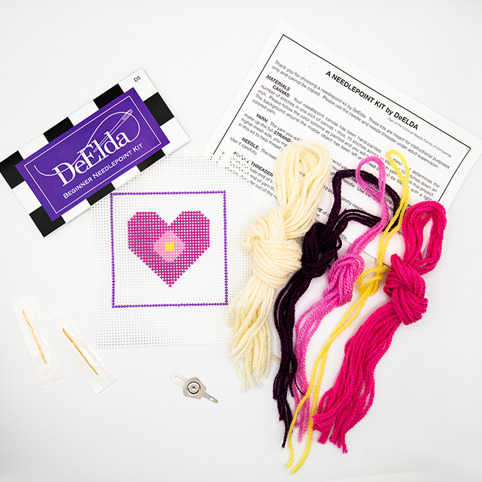 Pink Heart with Flower Kit