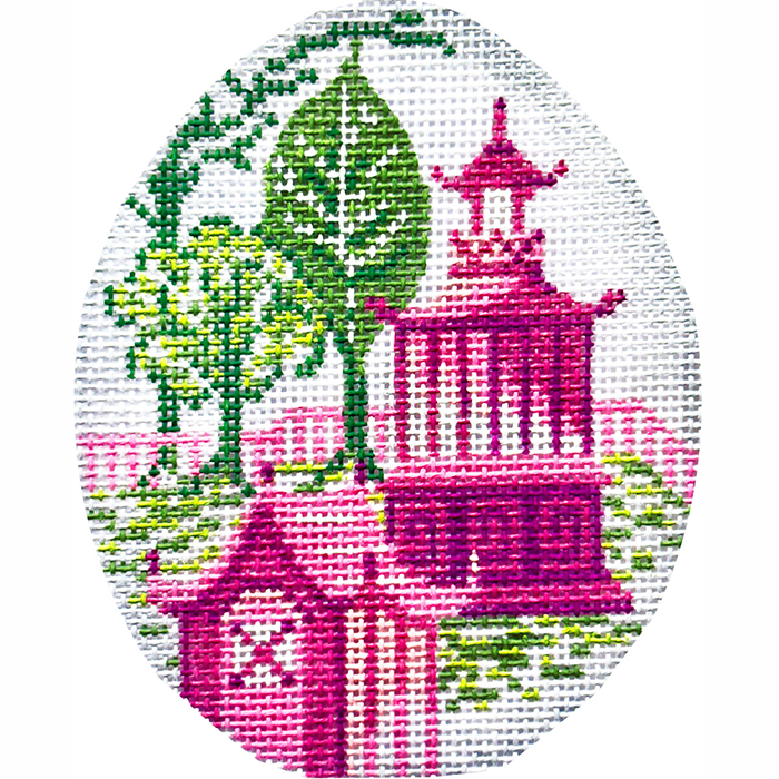 Pink & Green Pagoda Egg