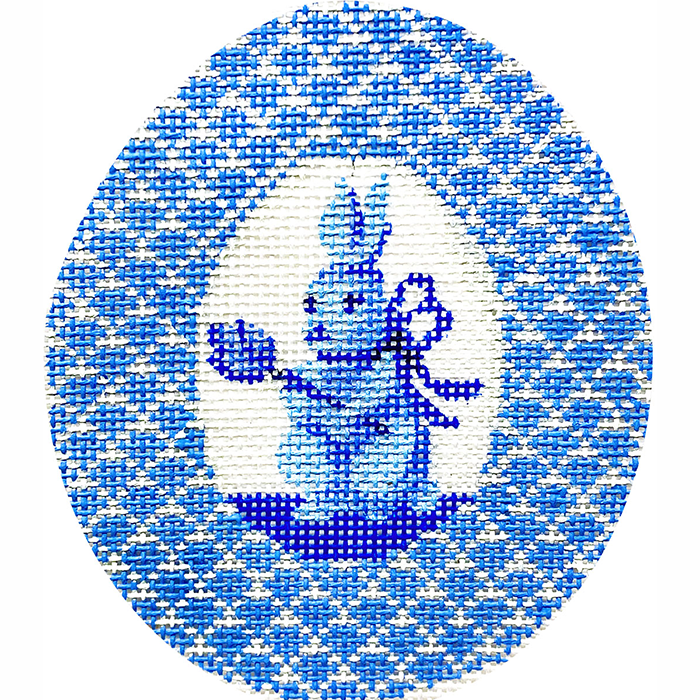Blue Bunny with Tulip Egg
