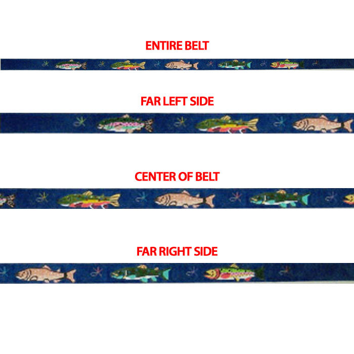 Trout on Blue Background Belt