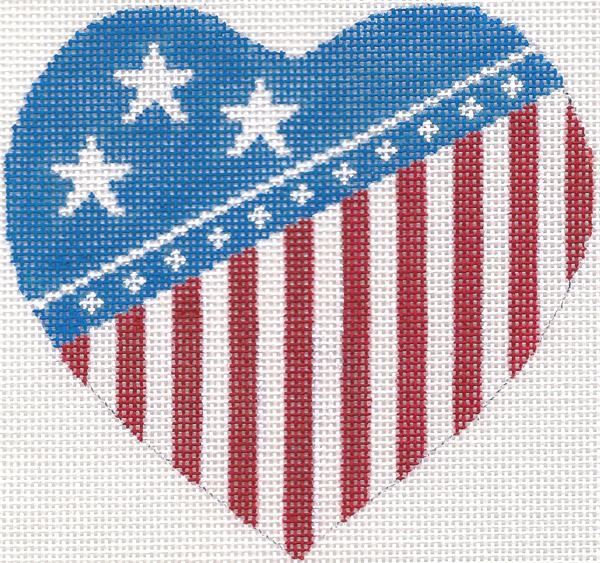 Flag Heart Pillow