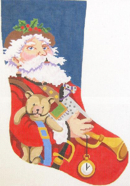 Christmas Stocking Cross Stitch Kit, Holiday Needle Art Project 