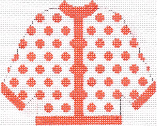 Orange Polka Dot Cardigan Ornament