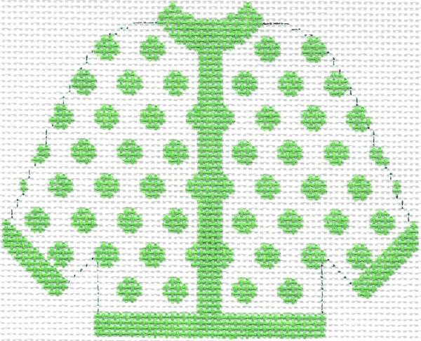 Lime Green Polka Dot Cardigan Ornament