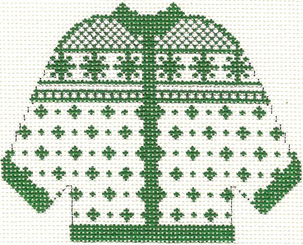 Green Alpine Cardigan Ornament