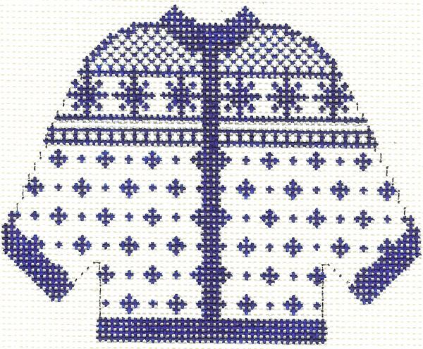 Blue Alpine Cardigan Ornament