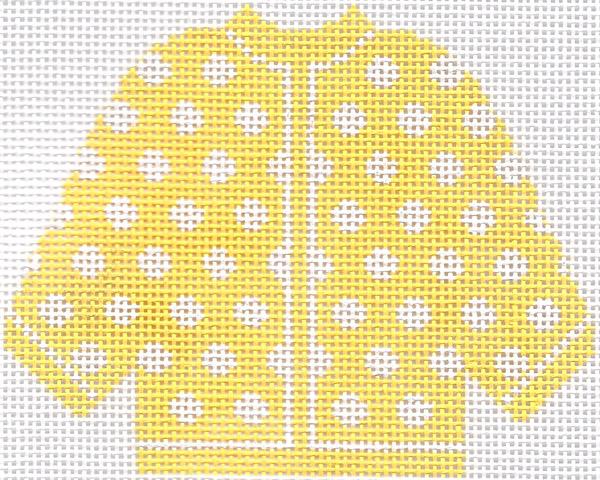 Yellow w/ White Polka Dots Cardigan Ornament