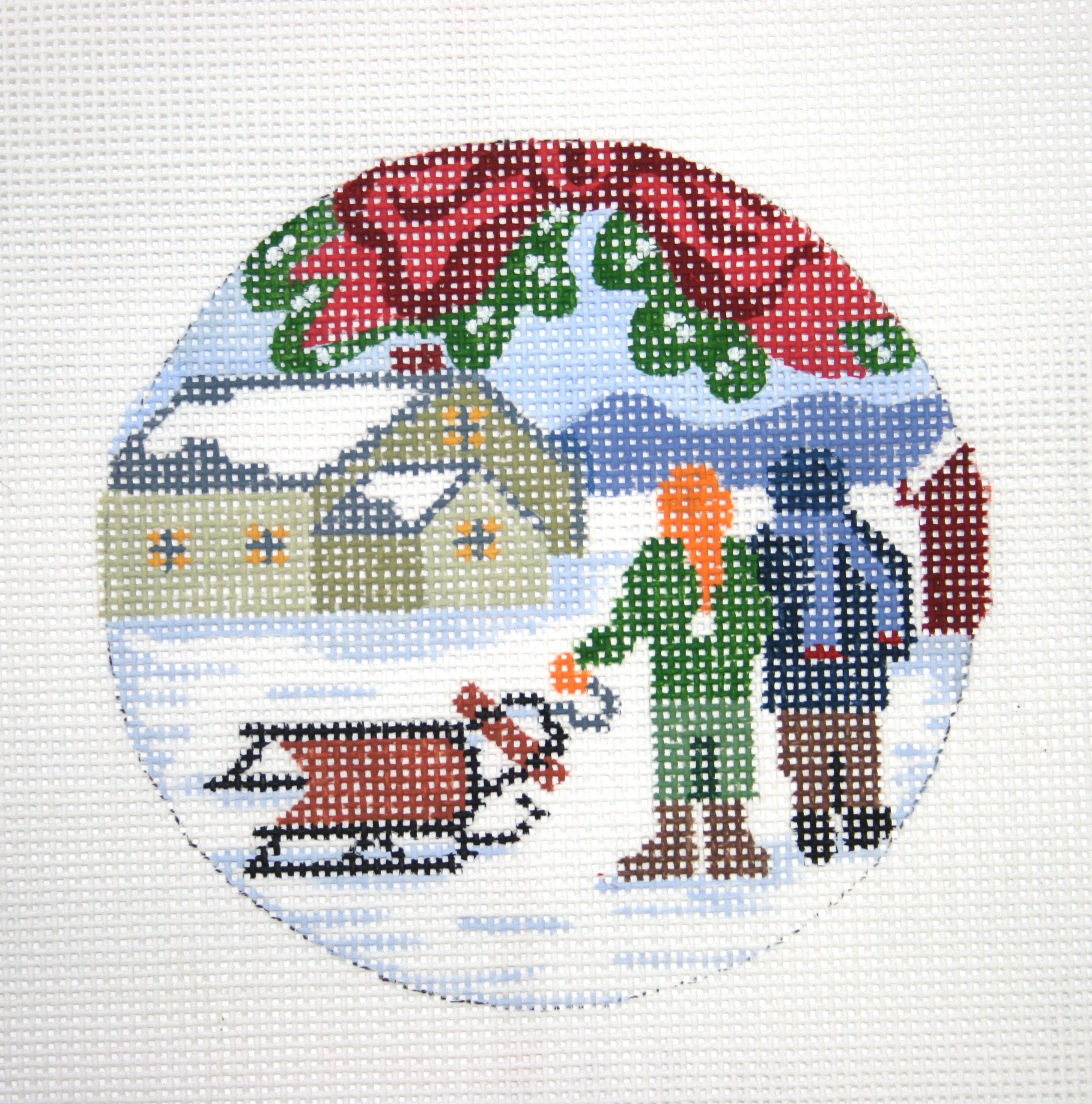 Sledding All Day Ornament