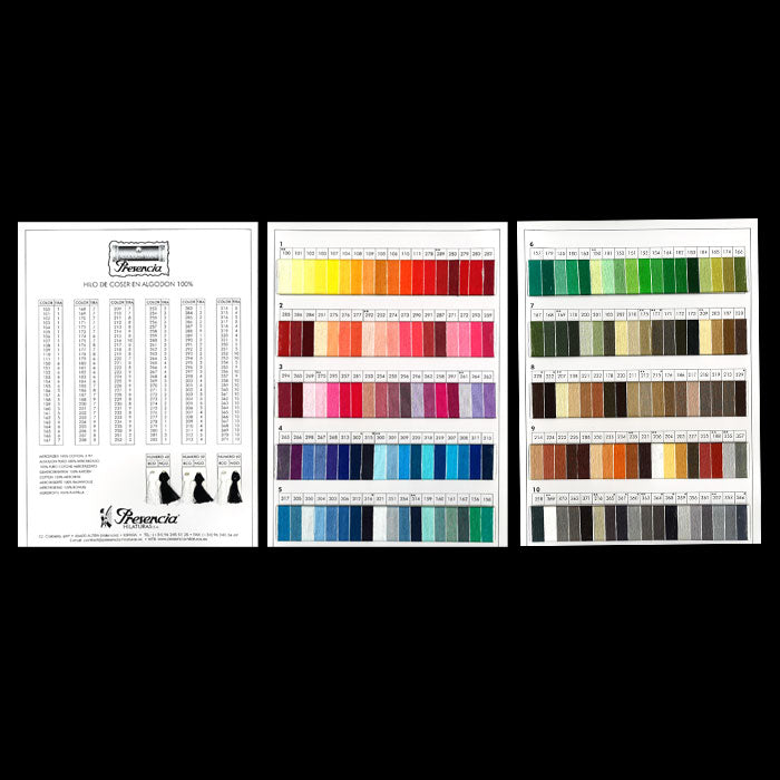 Presencia Sewing Thread Color Card