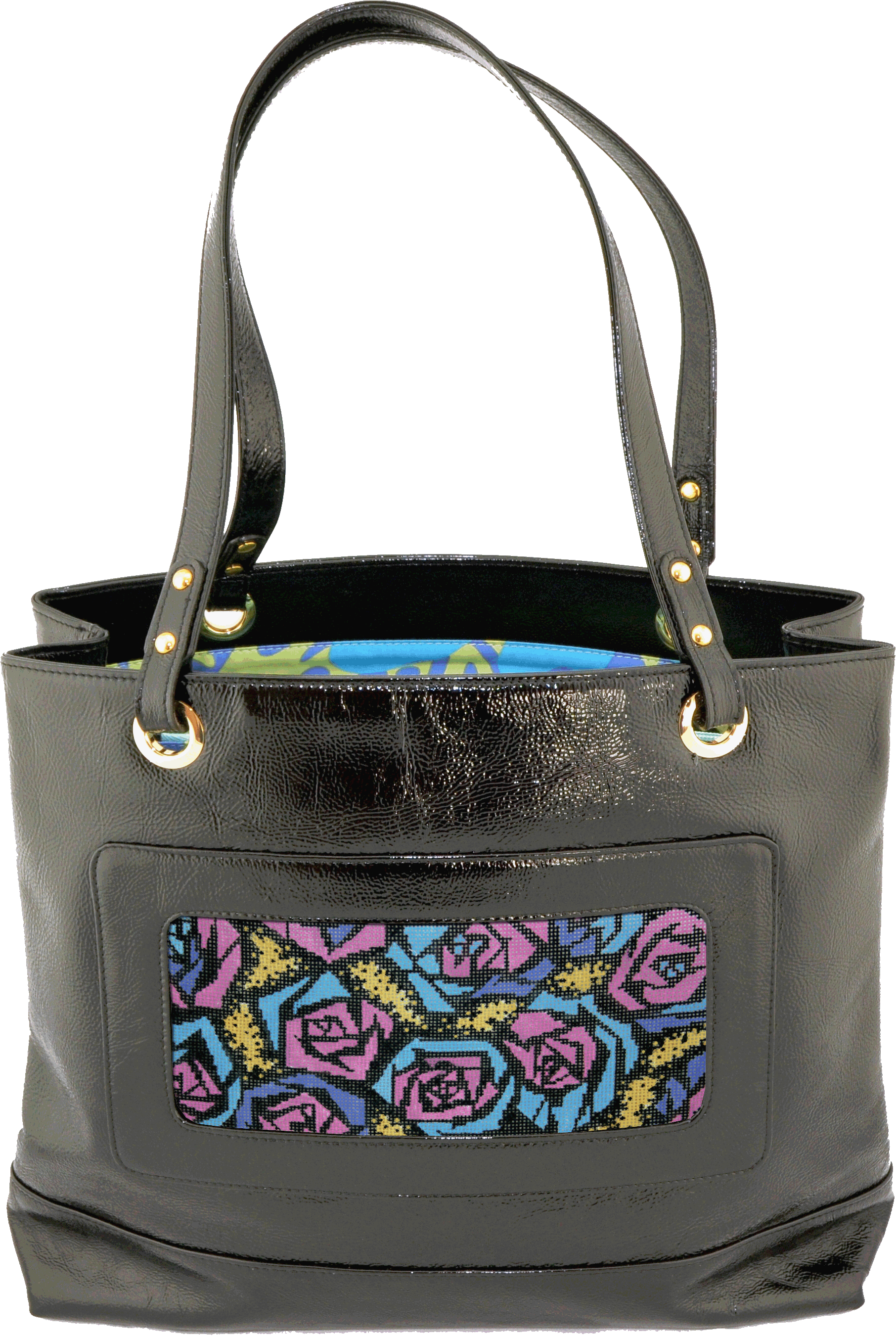 PATENT LEATHER TOTE