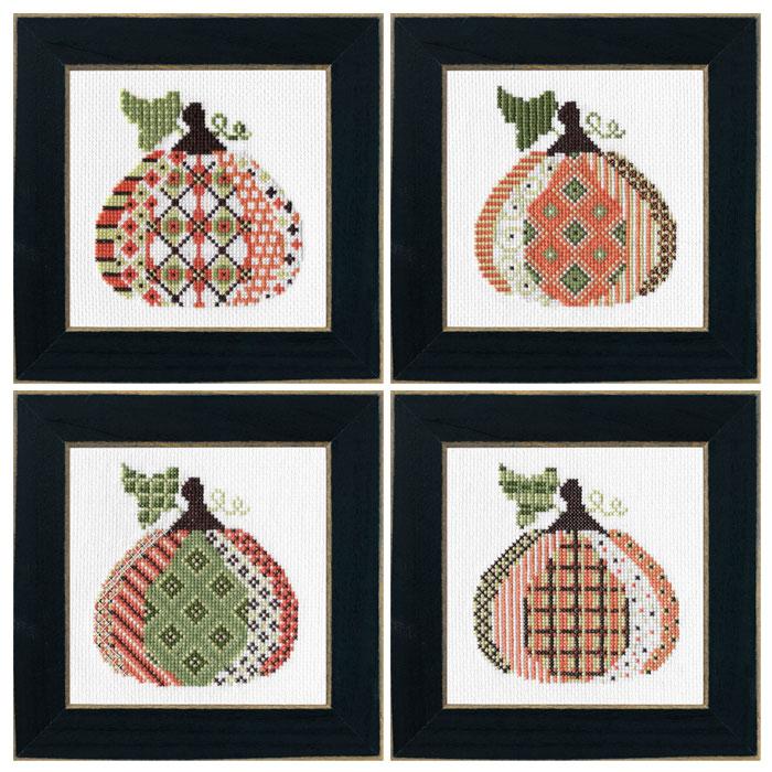 4 Patterned Pumpkins