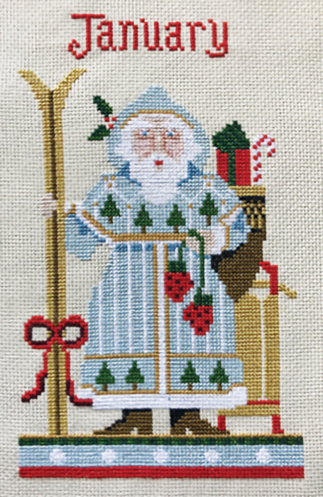 January Santa Cross Stitch Kit