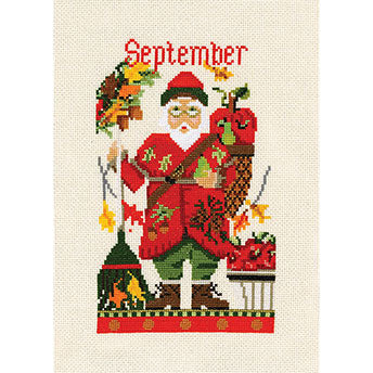 September Santa Cross Stitch Kit
