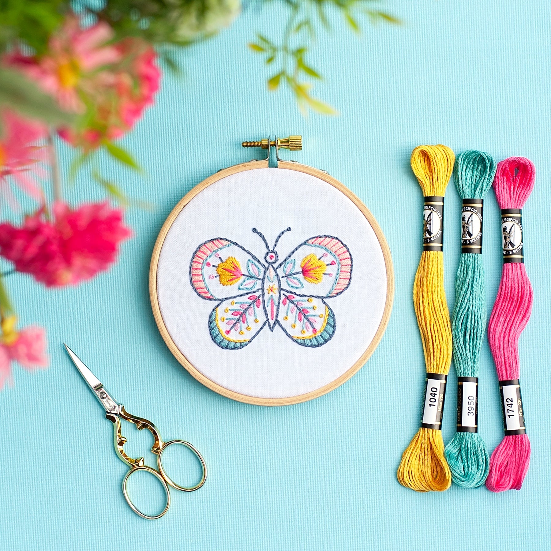 Beautiful Butterfly Embroidery Kit