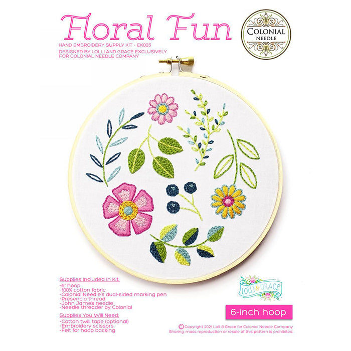 Floral Fun Embroidery Kit