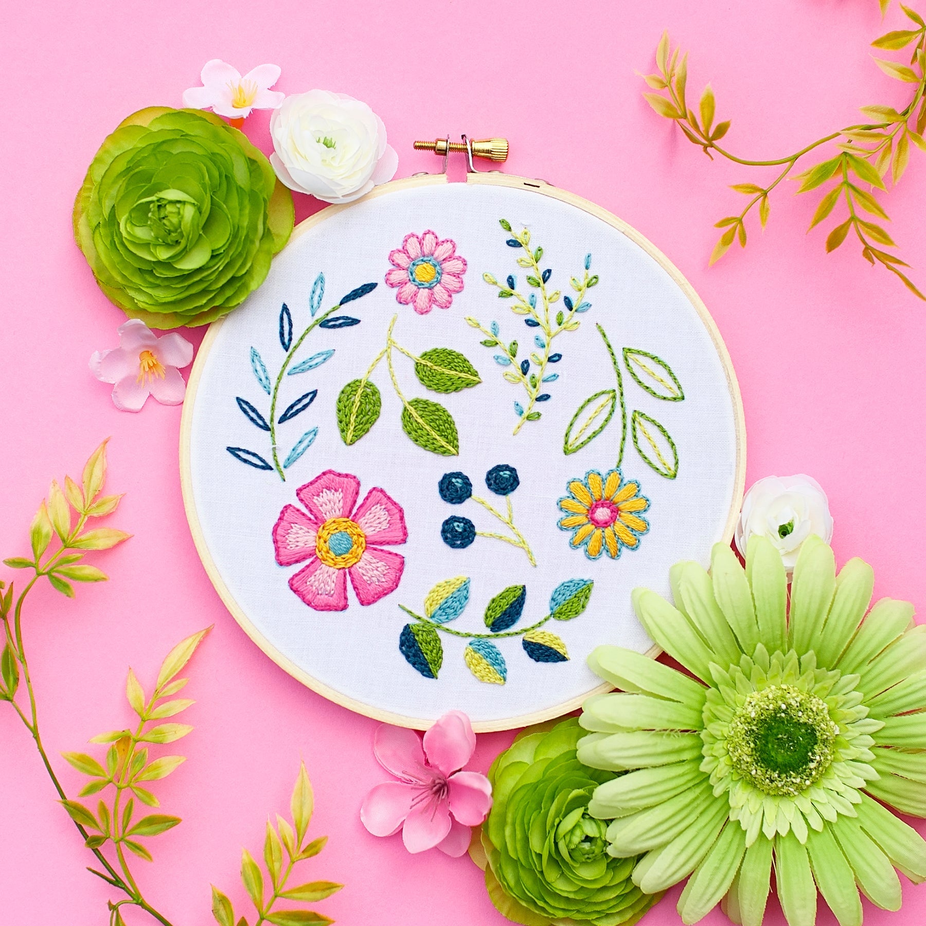 Floral Fun Embroidery Kit