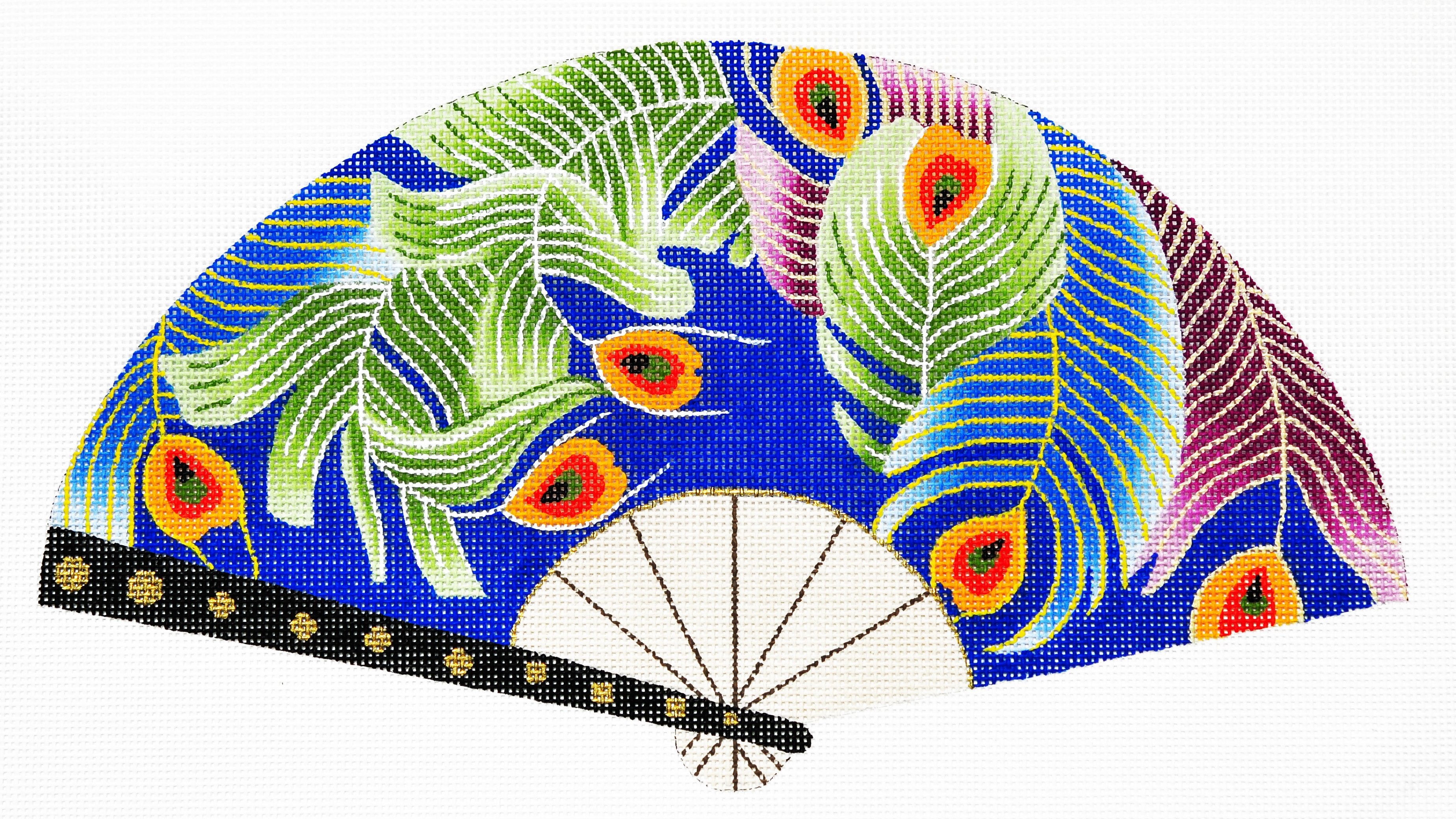 Peacock Feathers Fan