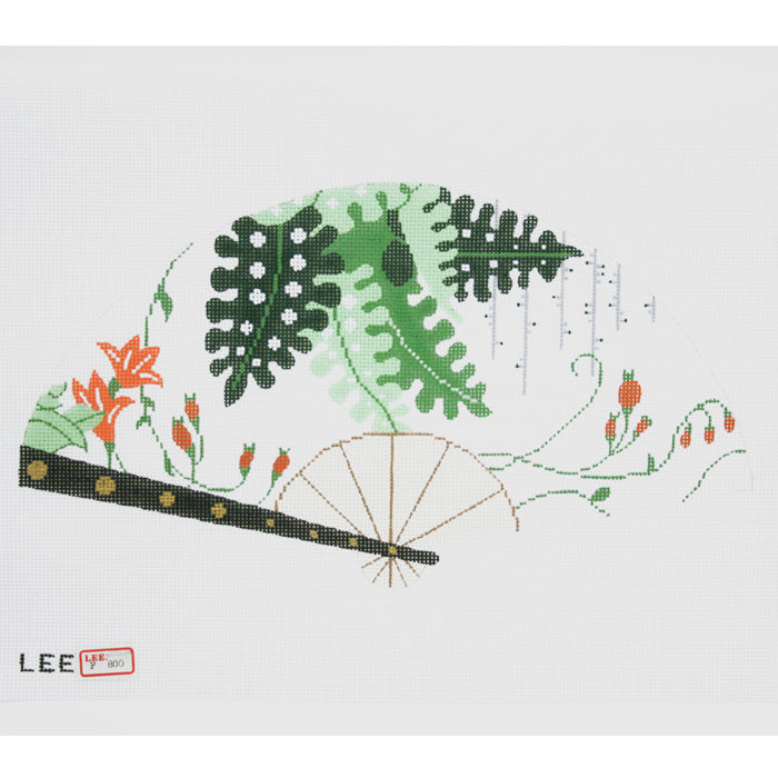 Fronds with Orange Blossom Fan