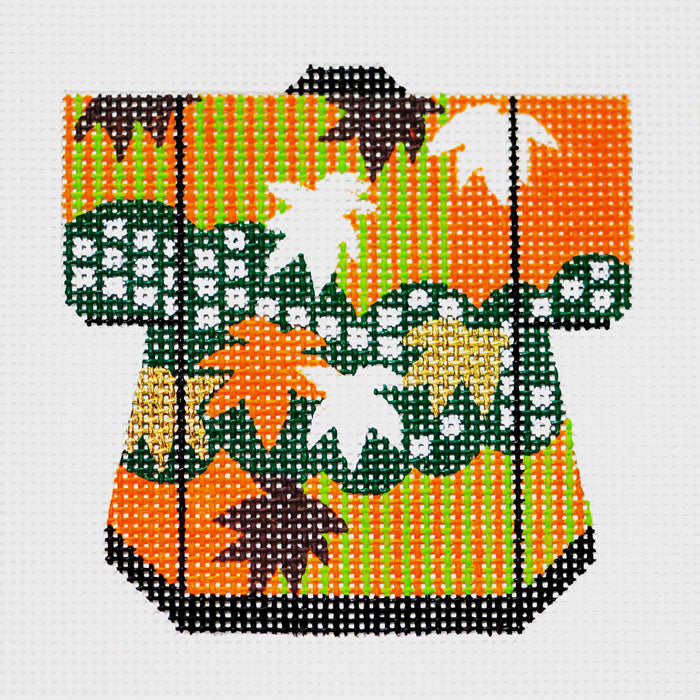 Orange & Green Petite Kimono