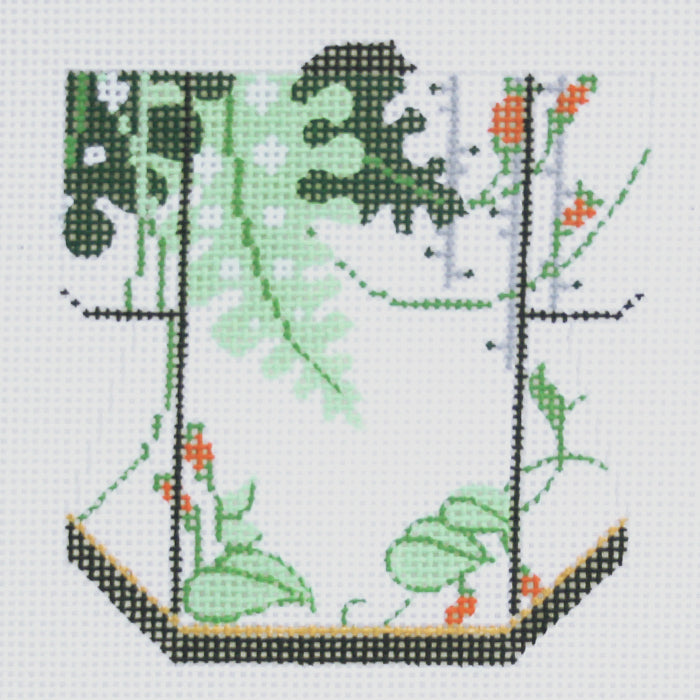 Fronds with Orange Blossoms Petite Kimono