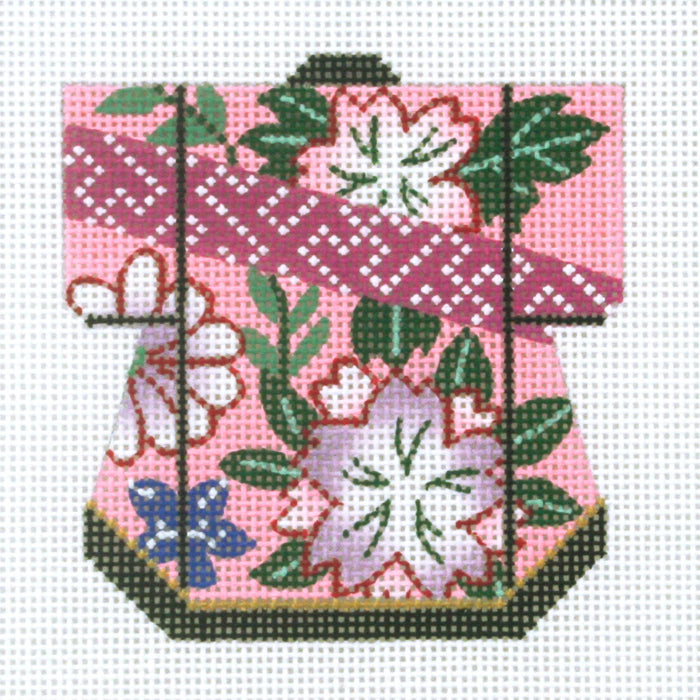 Pink Daisies on Pink Petite Kimono