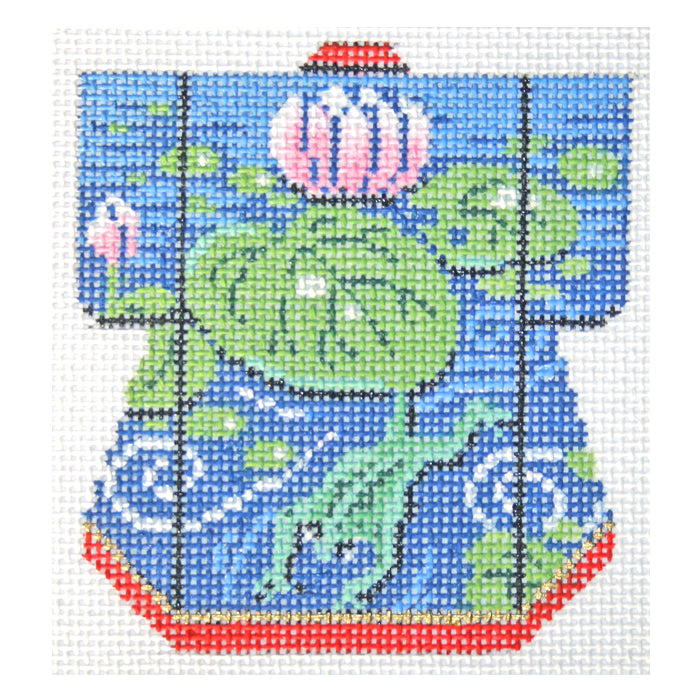 Frogs on Blue Petite Kimono