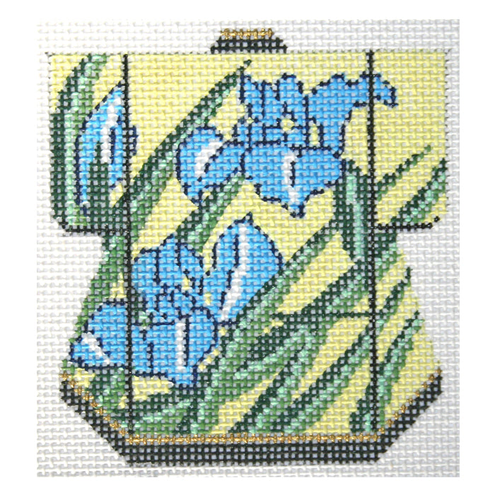 Blue Blossoms on Yellow Petite Kimono