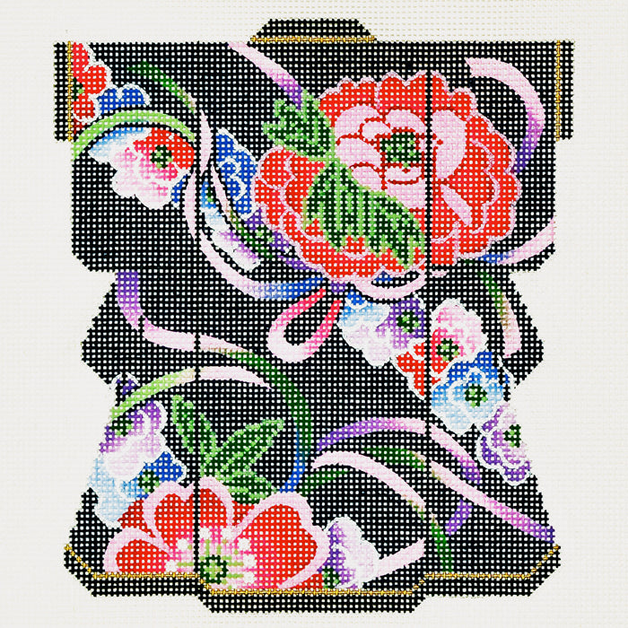 Floral On Navy Medium Kimono
