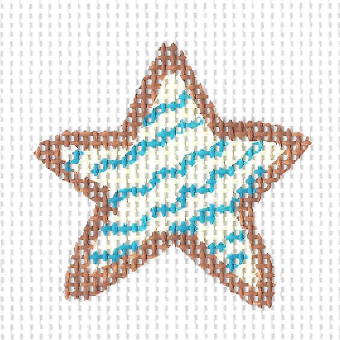 Blue Squiggle Star Cookie