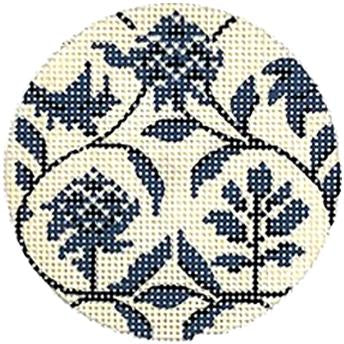 Blue Toile Round