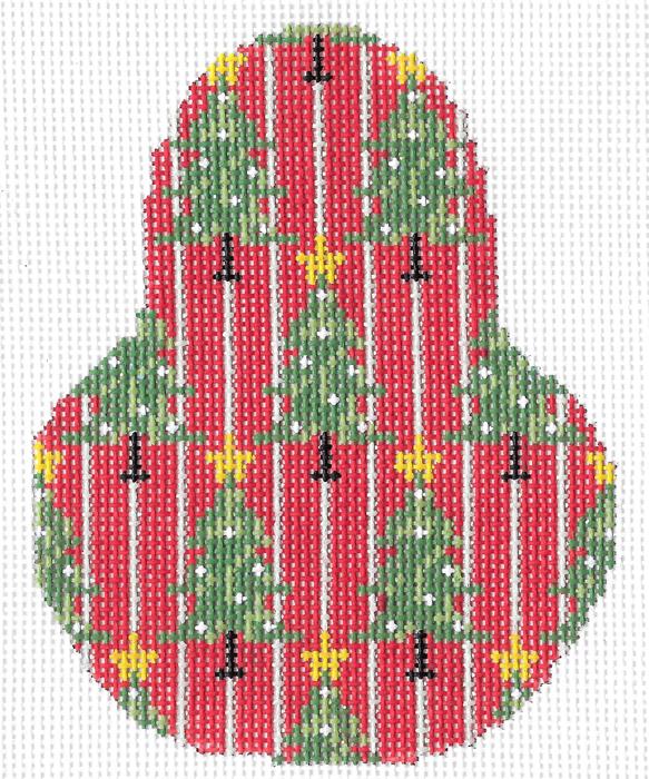 Christmas Trees on Red