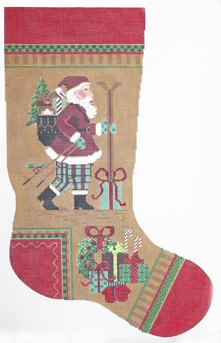 Skiing Santa