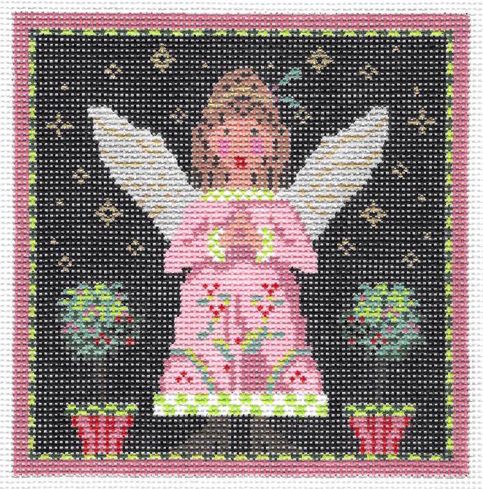 Pink Topiary Angel