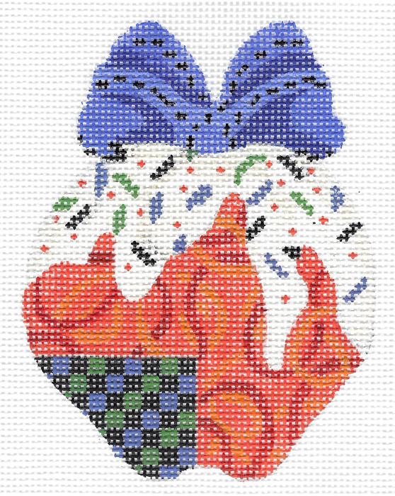 Halloween Tangerine Swirls Apple