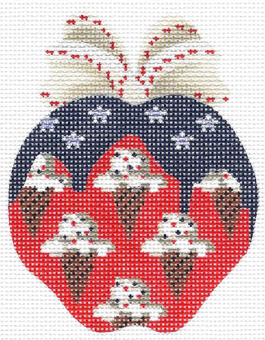 Ice Cream Cones on an Apple