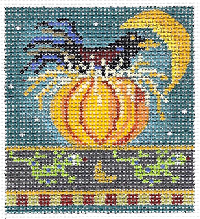 Pumpkin Crow Stitch Guide