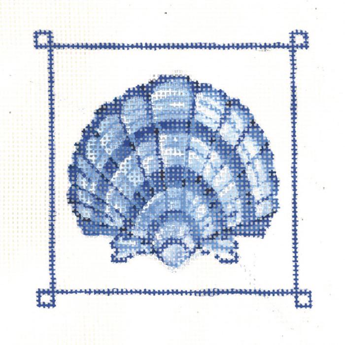 Seashell needlepoint canvas 18 mesh