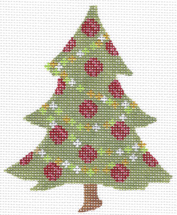 Red Rose & Garland Tree Stitch Guide