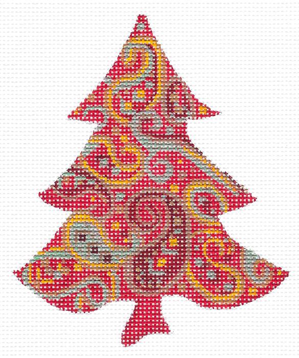 Angels is a colorful and contemporary needlepoint Christmas