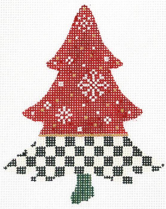 Snowflakes & Checks Tree
