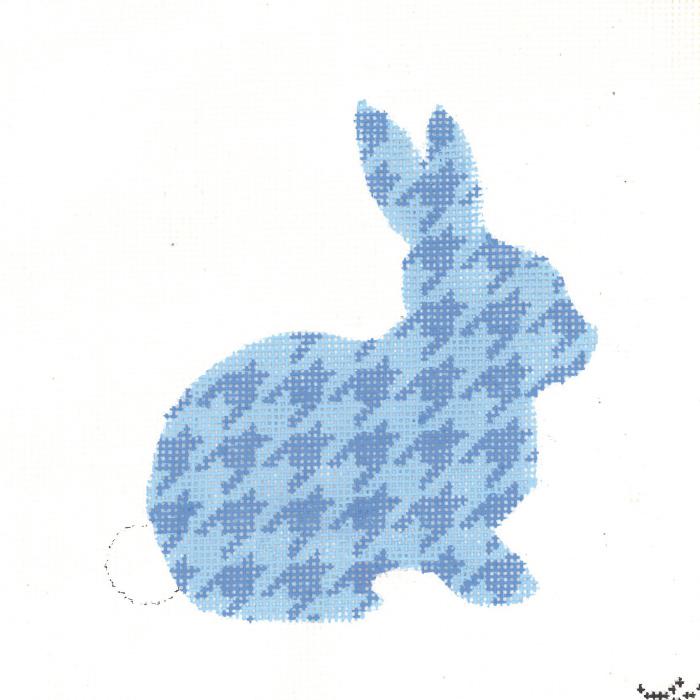 Sky Blue Houndstooth Bunny