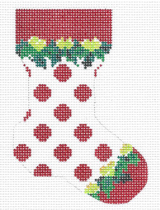 Micro Sock: Red & White Polka