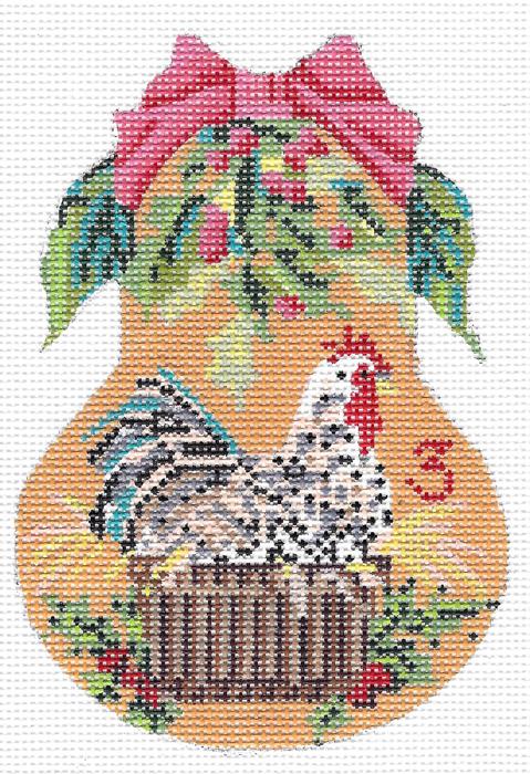 Three French Hens Pear Stitch Guide