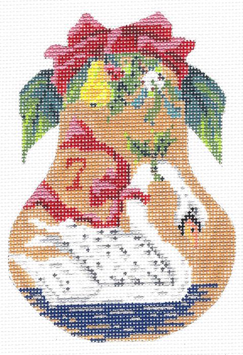 Seven Swans-A-Swimming Pear Stitch Guide
