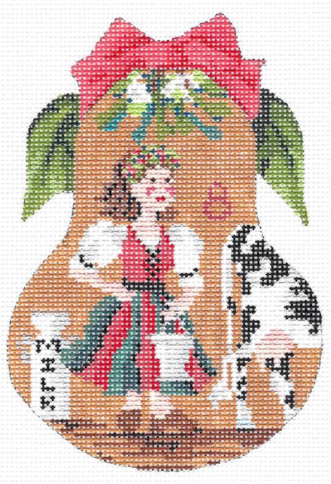 Eight Maids-A-Milking Pear Stitch Guide