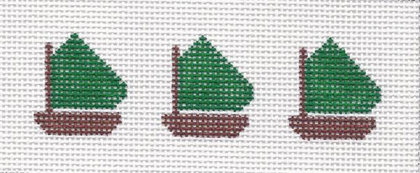 Green Sailboats Jewelry Box Insert