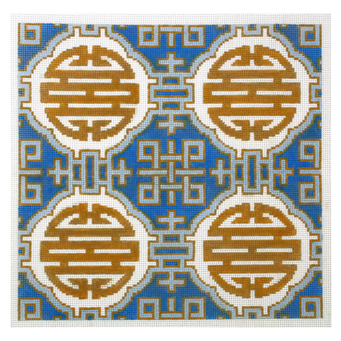 Blue Medallion Pillow