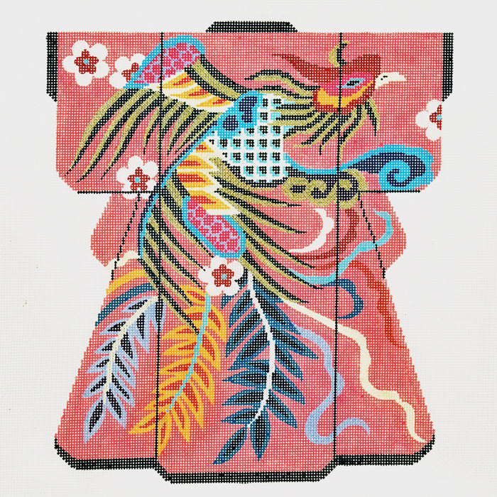 Phoenix on Pink Large Kimono